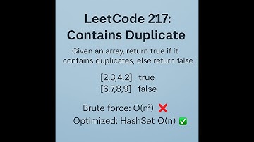 LeetCode 217: Contains Duplicate | NeetCode150 | Java Solution