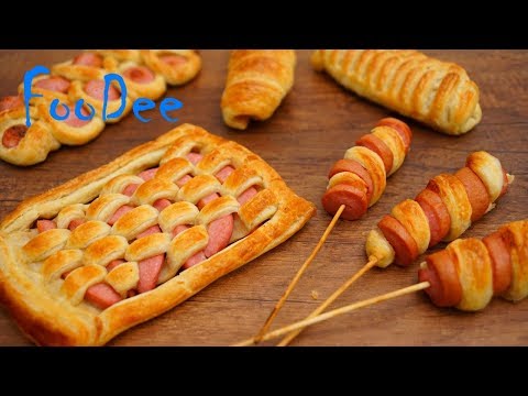 5 Оригинальных Способов Завернуть Сосиски в Тесто ☆ Сосиски в слоеном тесте