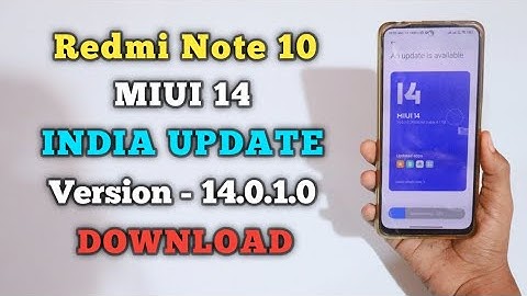 Redmi Note 10 Miui 14 India Update Version - 14.0.1.0 Download And Install ⚡⚡