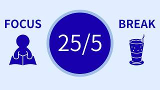 25/5 Pomodoro Timer with White Noise 🌿 3-Hour Study with Me for Focus & ADHD
