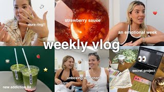 weekly vlog 💌 an emotional few weeks, new projects, blood test results + oura ring unboxing!!