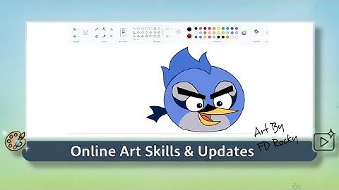 How to Draw Angry Birds Gordon in MS Paint ? | Ms paint Arts