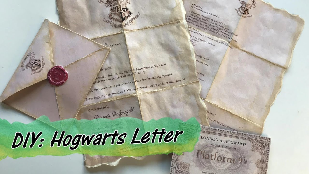 Expresión Agacharse golpear DIY : Carta Hogwarts (Hogwarts Letter Harry Potter) ||BaCNereba|| - YouTube