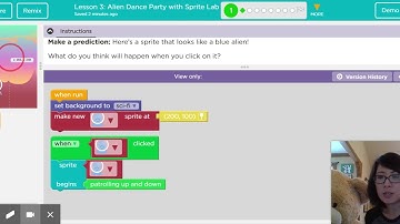 Code.org - Course F (2019): Alien Dance Party with Sprite Lab