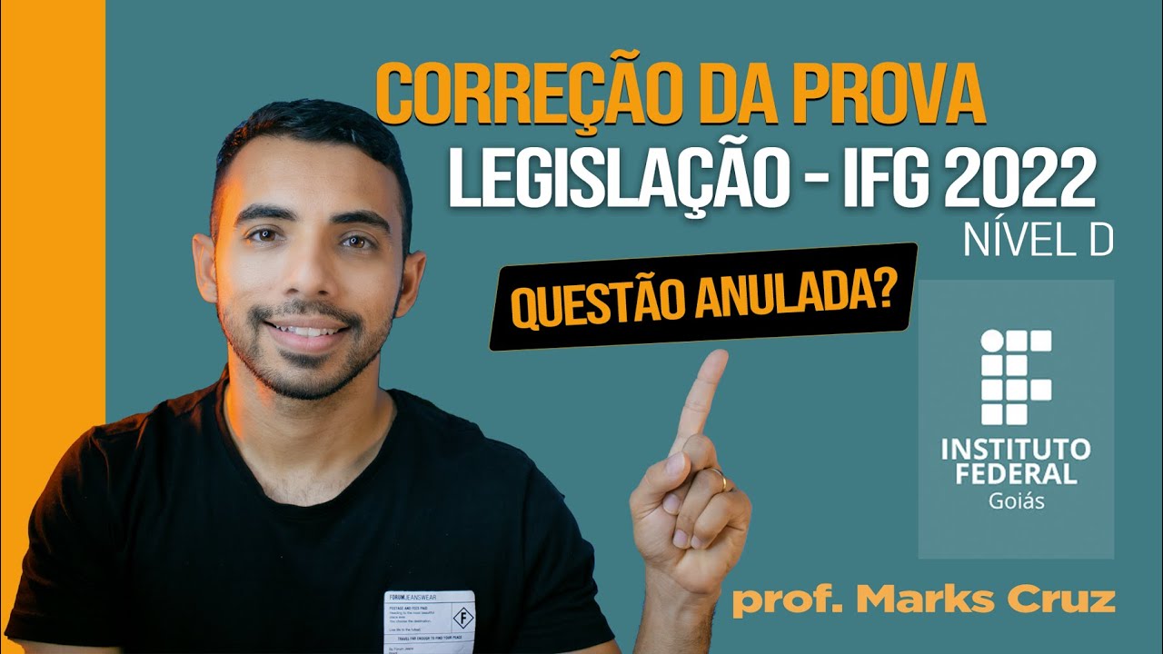Correção da prova de Legislação - IFG - TAEs (nível D)