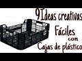 Manualidades para tu hogar útiles con cajas de plástico de frutas , Diy  Reciclaje Creativo