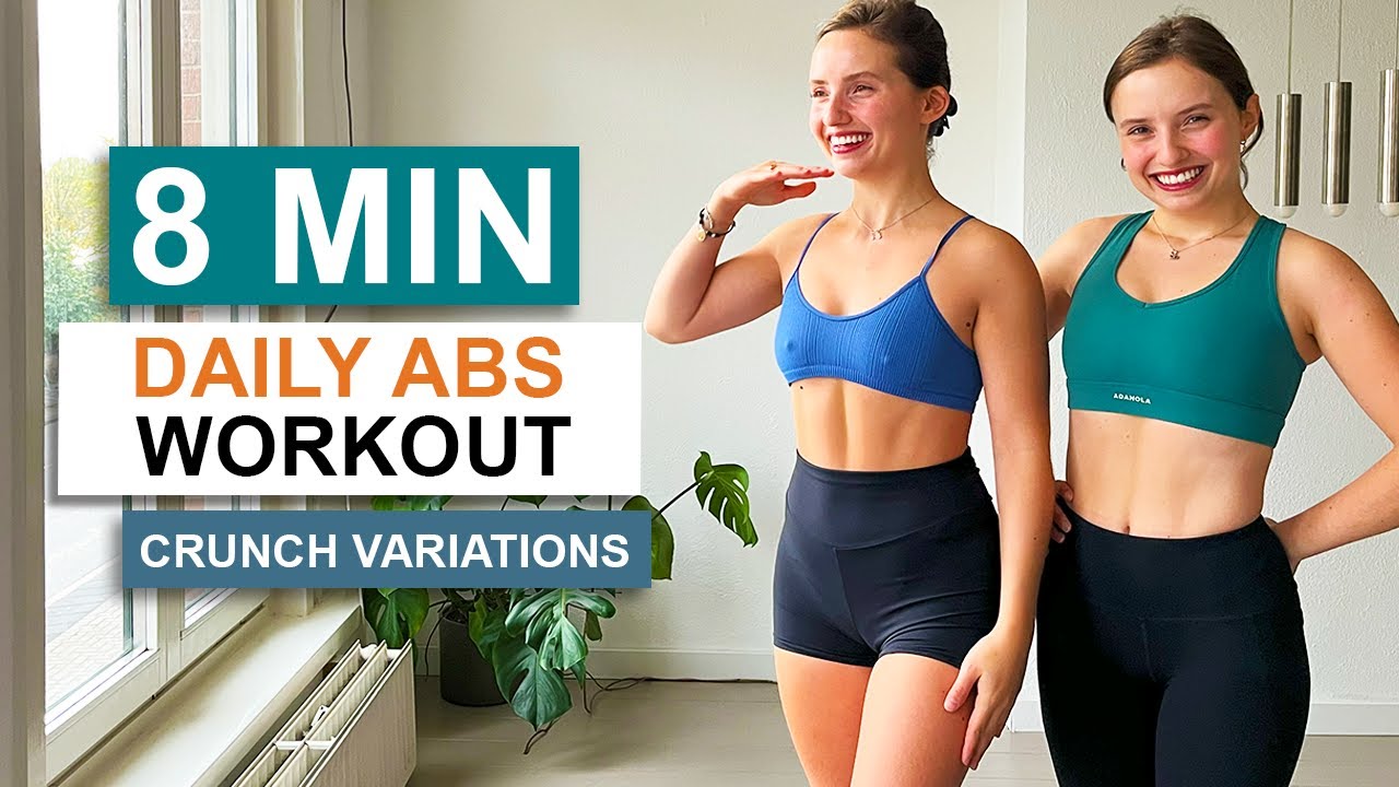 YOUR DAILY ABS WORKOUT in 8 MIN // Killer crunch variations for a ...