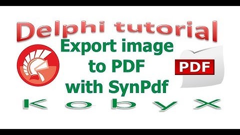 Export Image To PDF with Delphi