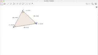Draw isosceles triangles with Geogebra