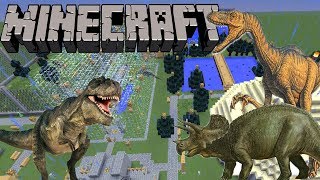 Taman Dinosaurus Terbesar - Jurrasic Craft - Showcase Mod Minecraft