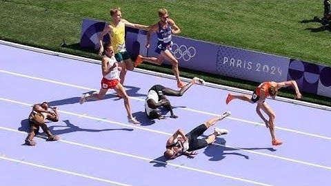 George Mills fall down and gets INJURED men's 5000m heat also Hugo Hay Falls 80m