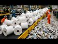 Inside a Giant Toilet Paper Factory: From Old Books & Newspapers to Soft Tissue (Full Process)