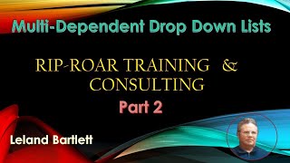 Excel 365 - Part 2 of Multiple Dependent Drop-Down Lists