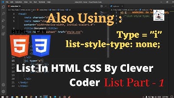 List In HTML CSS | Bangla Video Tutorial On Web Design No : 33