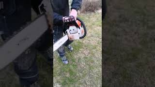 Cold start stihl ms 251 chainsaw