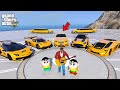 GTA 5 : Shinchan & Tinchan Become Billionare in GTA 5 | Shinchan Stealing Gold Car || thugboi max