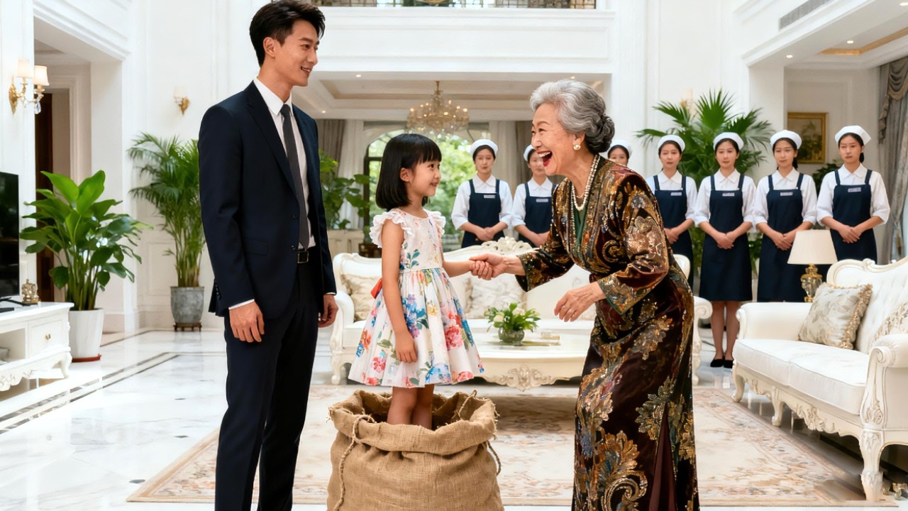 Le PDG rentre avec un sac, à l'intérieur, un héritier ! La grand-mère n'en revient pas de joie !