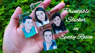 Epoxy Resin Photo Keychain Making at Home | Photo Sticker keychains for Beginners