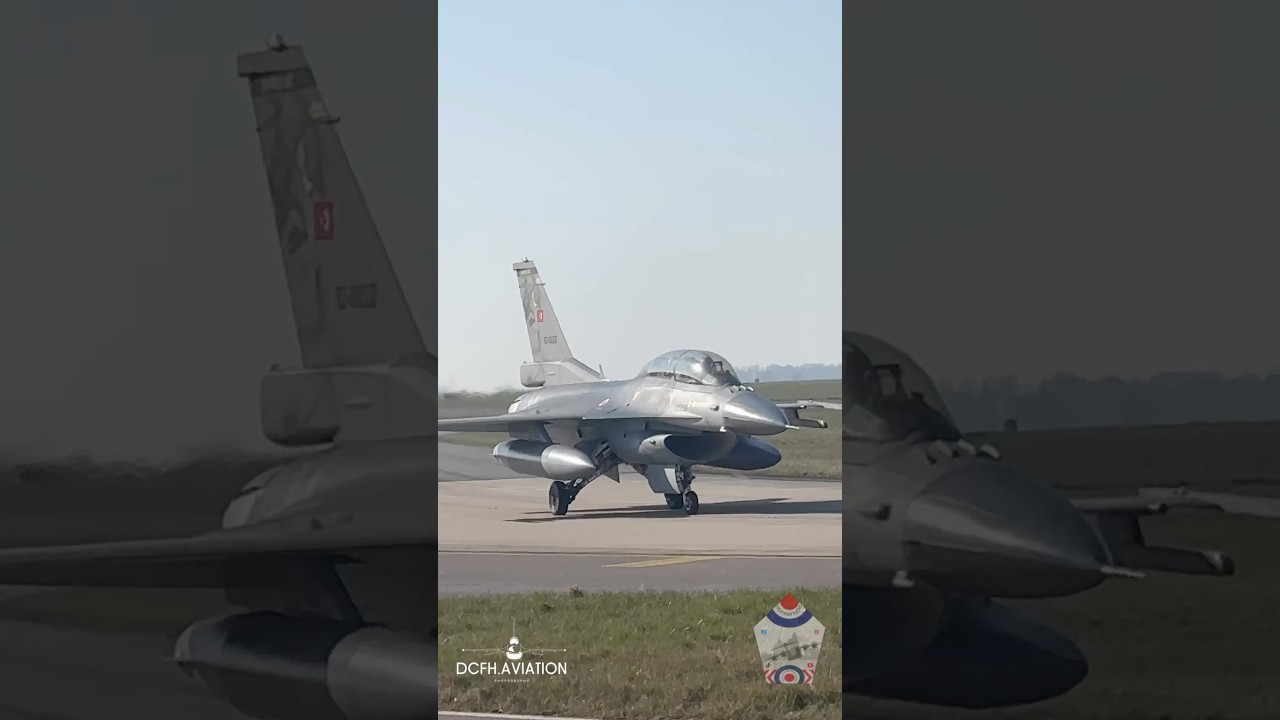 Turkish Air Force F16 during Cobra Warrior 25-1! Turkish F16s at RAF Waddington. 
