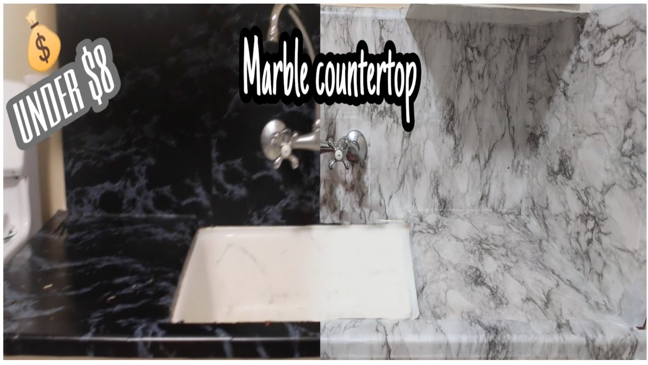 TILE KITCHEN COUNTER TOPS MAKE OVER | W/ CONTACT PAPER! - YouTube