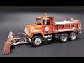 Ford LNT 8000 Snow Plow Dump Truck 1/25 Scale Model Kit Build Review Weathering Painting AMT AMT1178