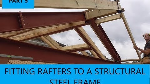 Fitting rafters to a structural steel frame. PART 5  ***creating gable eaves detail***