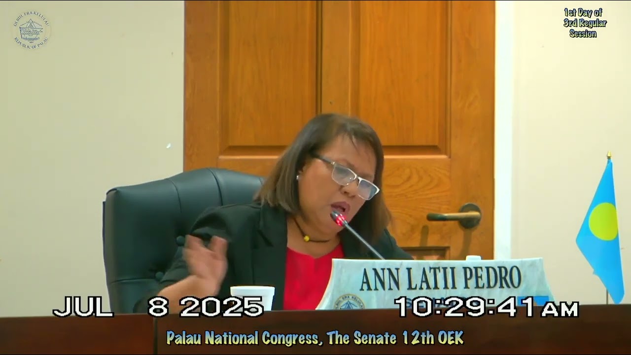 Palau National Congress | 12th OEK, The Senate 1st Day of 3rd Regular Session