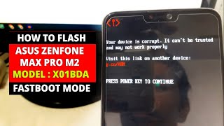 How to Flash ASUS ZENFONE MAX PRO M2 Fastboot Mode