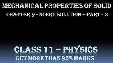 class 11 physics mechanical properties of solids ncert solutions - 3