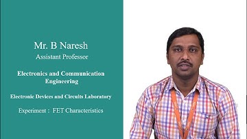 FET Characteristics EDC Lab by Mr B Naresh