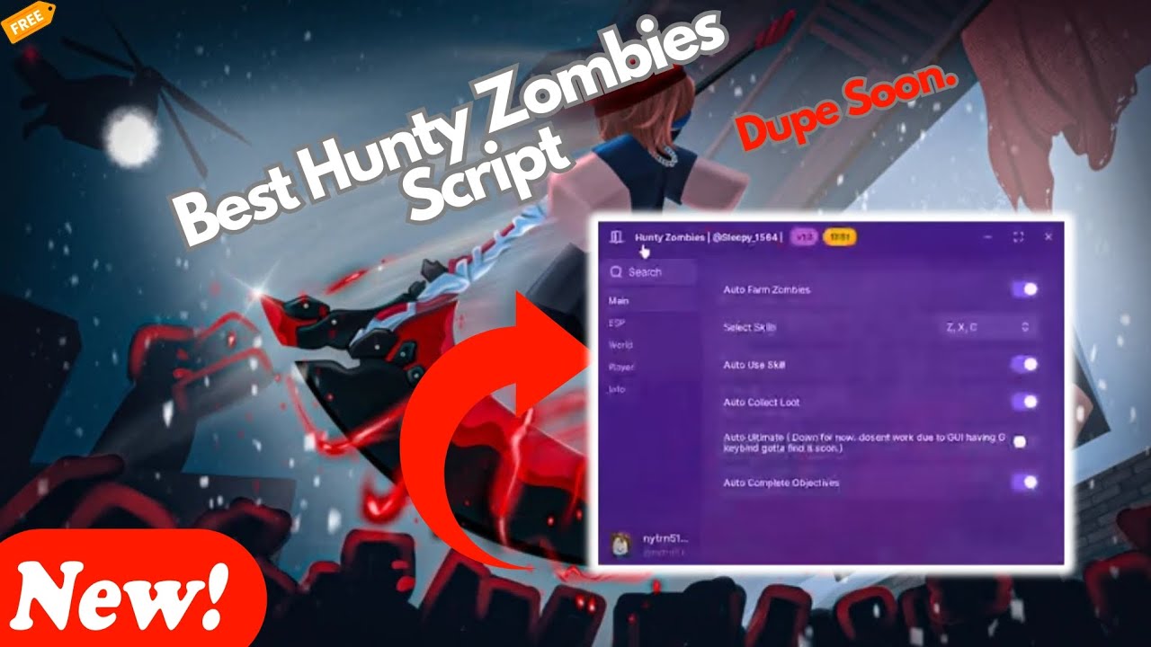 Hunty Zombie Best Free Script! Join our discord on comment and ...