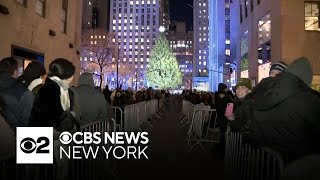 Crowds gather for 2025 Rockefeller Center Christmas tree lighting