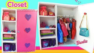 COMO HACER ROPERO PARA MUÑECAS👗  CLOSET MANUALIDADES DIY