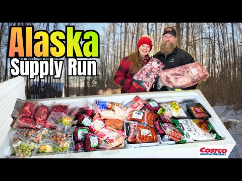 Alaska Supply Run in Subzero -20 Temps, This Freezer Has to Last All Winter #costco
