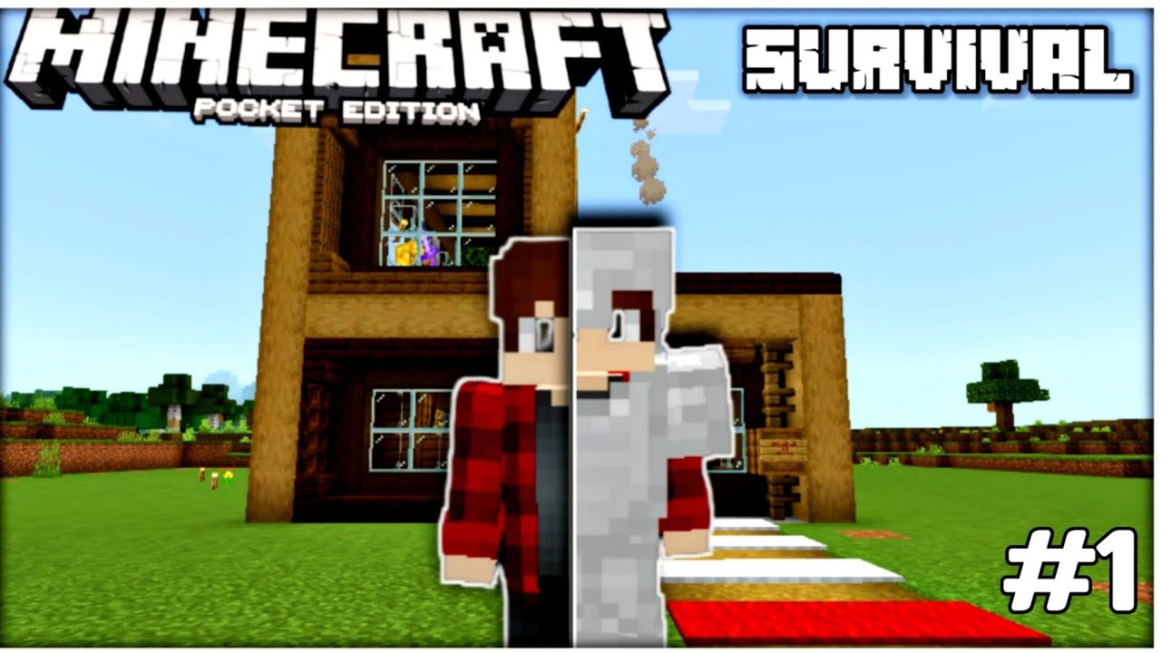 Minecraft PE Survival Series Ep 1 in Hindi 1.19 | Made OP Survival Base ...