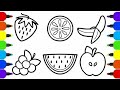 How to draw pictures of fruits for kids | Cómo hacer dibujos de frutas para niños.