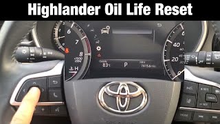 How to Reset Maintenance 2021 Toyota Highlander