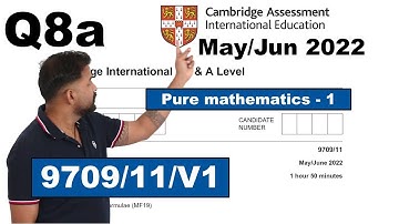 CAIE 9709/11/M/J/22/V1 | Q.No.8a | Graphs & transformations, Sine graph | Pure Math1-May/Jun 2022