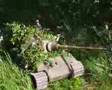 16 rc tank king tiger breaking from its cover and attack