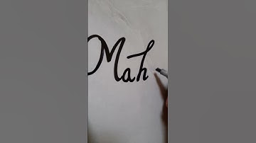 Mahnoor name handwriting calligraphy video plz subscribe to guys 🙏