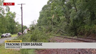 Storm damage cleanup underway in Anderson, Greenville Counties