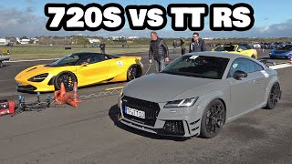 800HP Audi TT RS 8S MTR Performance TTE 700 *HUGE TURBO* vs McLaren 720S