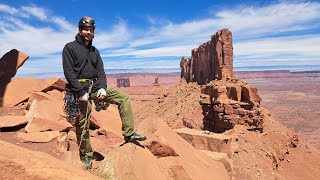 North Chimney | Castleton Tower | Moab desert climbing