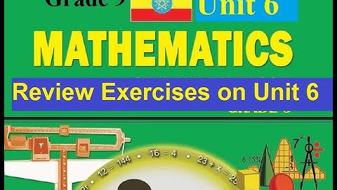 Mathematics grade 9 Review Exercise on Unit 6 with answer@mathT_21