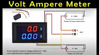 How to Setup a Digital Volt Amp Meter Wire Connection