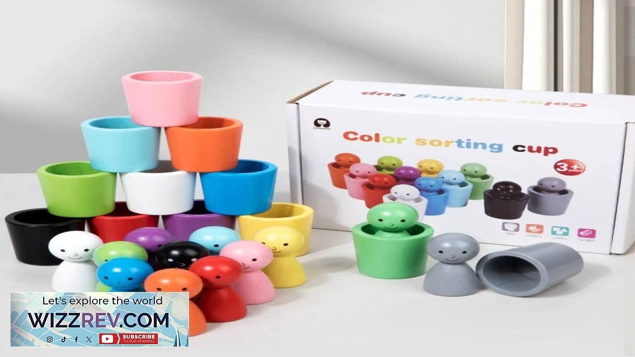 Игрушки Монтессори для сортировки цветов. Игра на соответствие цветов. Сенсорные игры. Деревянные...