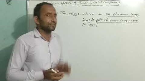 Electronic Spectra Of Translation Metal Complexes (Part -1) B.Sc.3 rd Year By S.R.Bishnoi.