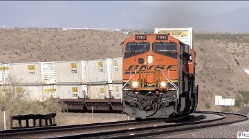 BNSF Intermodal with JB Hunt containers heads WB into California across Colorado river at Topock AZ