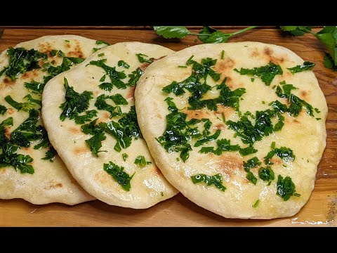 Delicious NO OVEN 5 Minutes Bread❗️Easy Turkish flatbread. No Yeast. Easy bread recipe. Bazlama