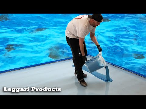 Sky Blue Metallic Epoxy Floor Coating | Installation Process Is Extremely DIY Friendly